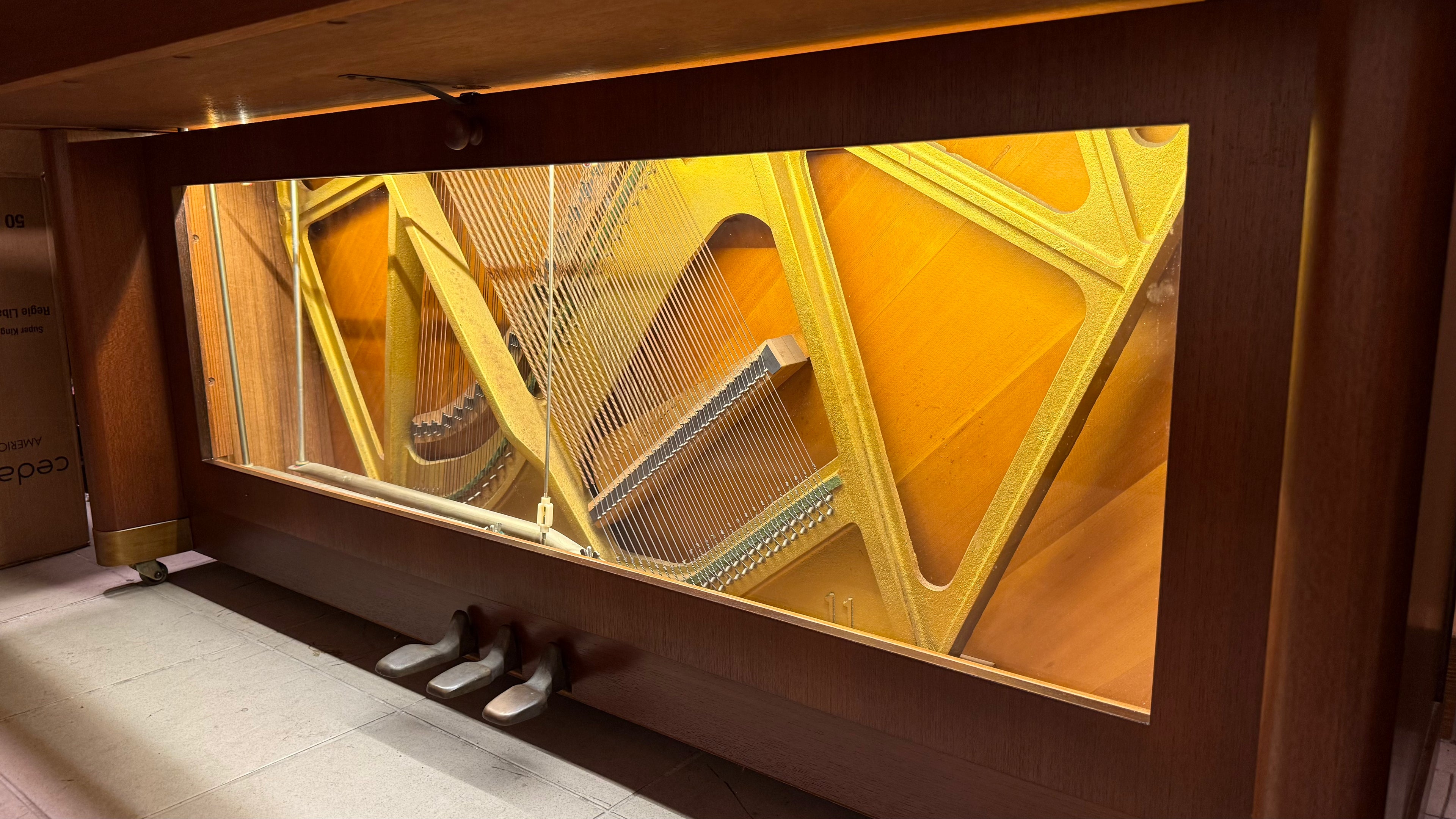 Yamaha U7 - Glass LED Brown Professional Upright (Serial No. H1769602)