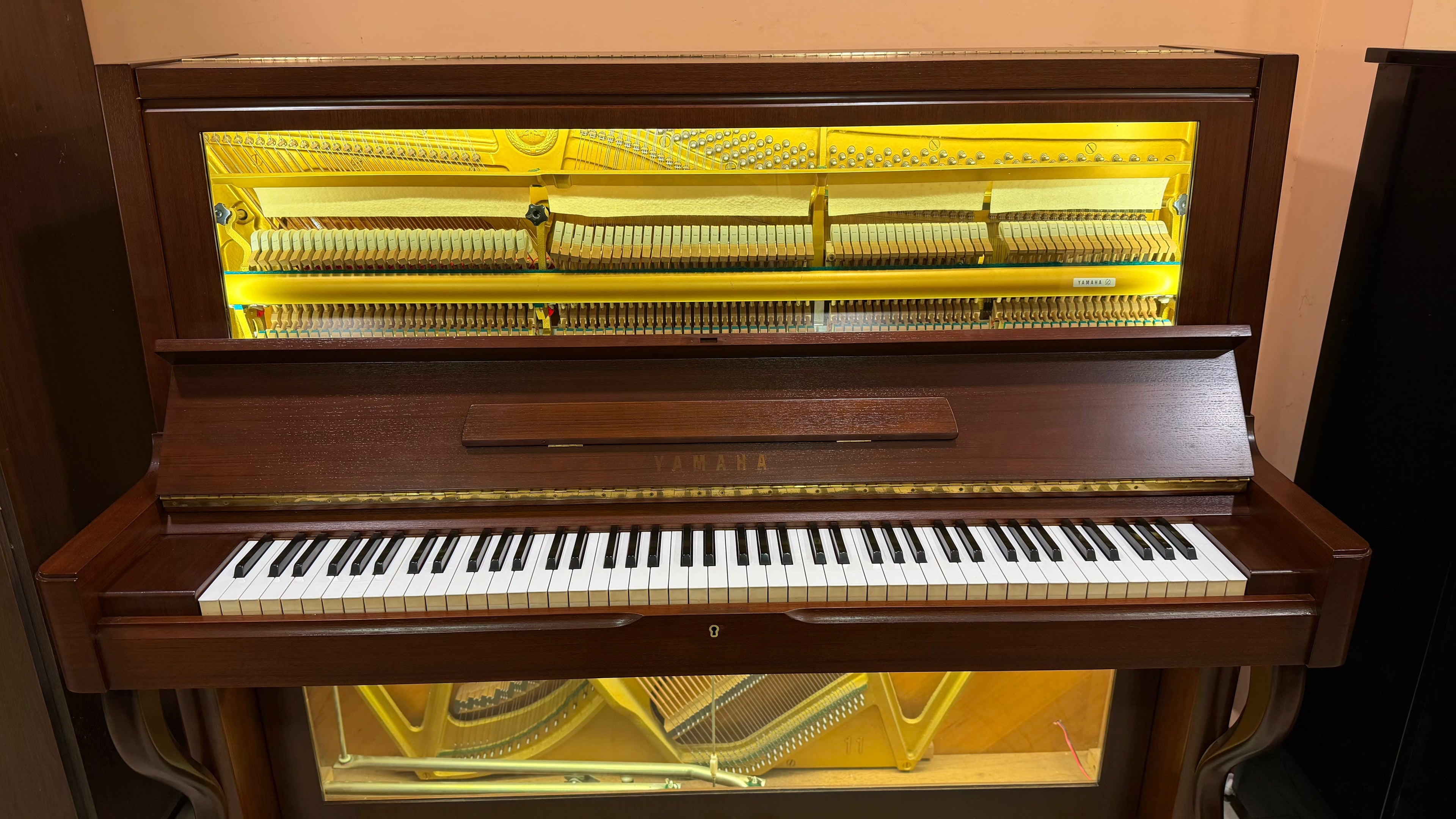 Yamaha U7 - Glass LED Brown Professional Upright (Serial No. H1769602)