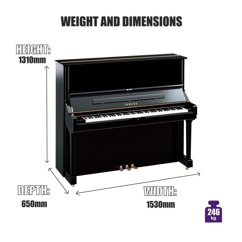 Yamaha U3 - Ebony Polish Professional Upright (Serial No. G1220487)