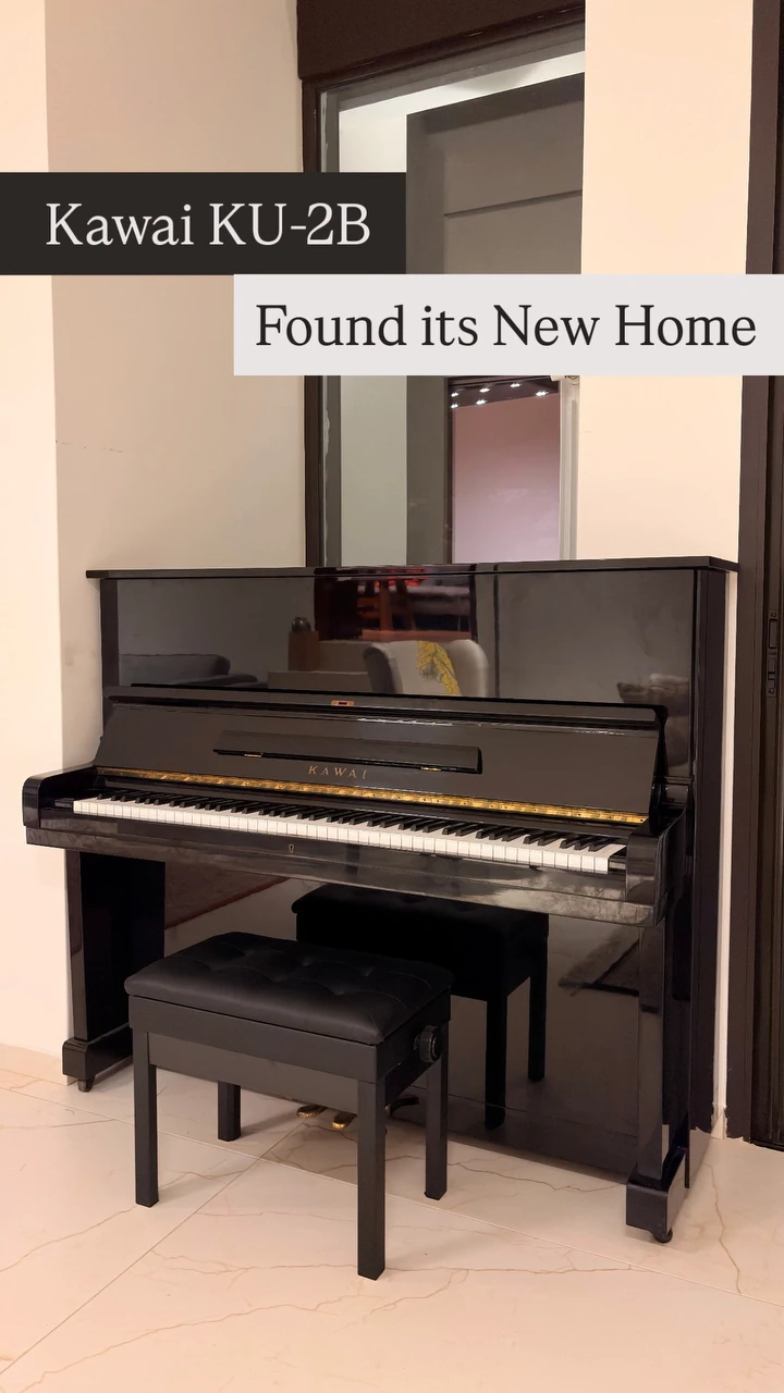 A Kawai KU-2B upright delivered to its new home